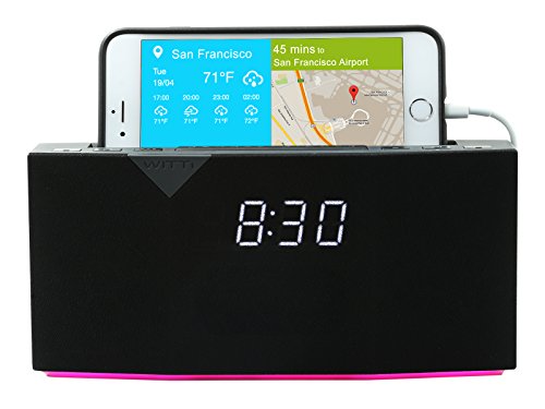 WITTI Design BEDDI Smart Radio Alarm Clock Speaker with Smart Home Integration, Black