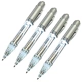 Glovion Led Light Pen,Penlight for Nighttime Writing - White - Pack of 4 Pens