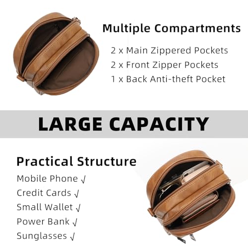 KouLi Buir Multi Pockets Crossbody Bags for Women Small Shoulder Handbag Purse3