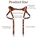 CIATBYYJ Men Leather Suspenders Vintage Men's Back Support Harness Harness Black Belt Strap Body Accessory