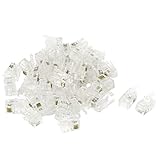 uxcell 40 Pcs RJ9 4P4C Telephone Cable End Phone Adapter Connector Modular