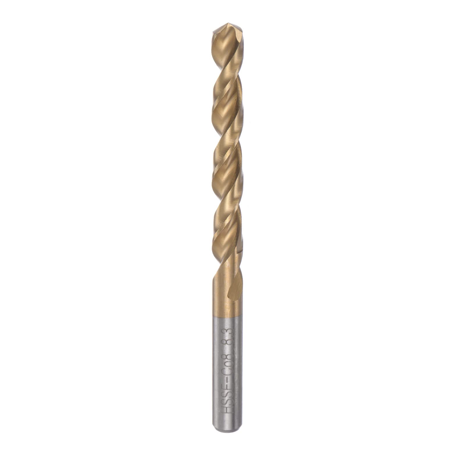 Sourcing Map HSS-Spiralbohrer Titanbeschichtet – 4,3mm Durchmesser, 2 Stück | Für Metall, Holz, Kunststoff