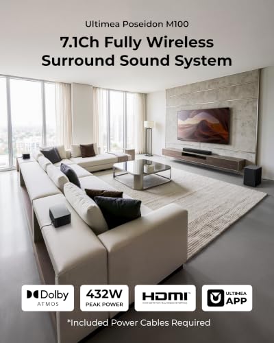 Image of ULTIMEA 7.1ch Fully Wireless Surround Sound System for TV with Dolby Atmos