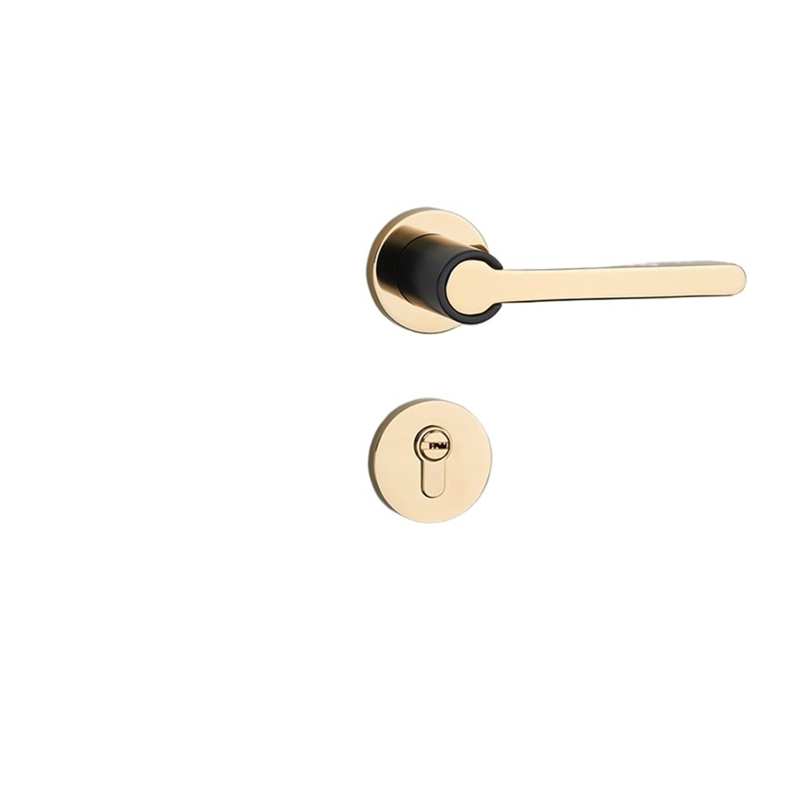 NYRXRYTCA Modern Door Lock Indoor Bedroom Door Lock Silent Magnetic Door Lock Split Golden Door Handle Household Wooden Door Lock(A Bright Golden Magnetic Suction)