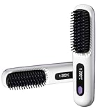 Technologie respectueuse des cheveux : notre brosse à lisser sans fil libère beaucoup d'ions négatifs lorsqu'elle est chauffée, réduisant les dommages aux cheveux et favorisant une finition lisse. Le design innovant 3D du peigne à dents double couche permet au peigne de glisser sans effort sur les cheveux ; laissant vos cheveux lisses et brillants