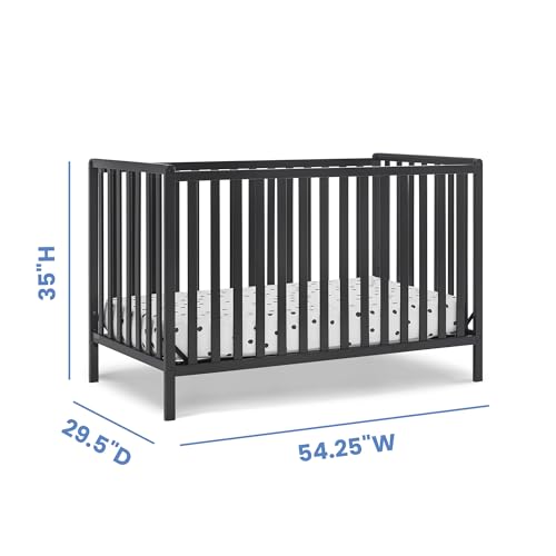 Delta Children Heartland 4-in-1 Convertible Crib, Black - image 6