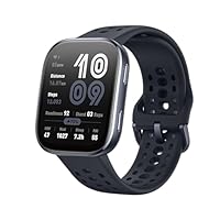 Amazfit Bip 6 Smart Watch 46mm, 14 Day Battery, 1.97 AMOLED Display, GPS & Free Maps, AI, Bluetooth Call & Text, Health, Fitness & Sleep Tracker, 140+ Workout Modes, 5 ATM Water-Resistance, Black