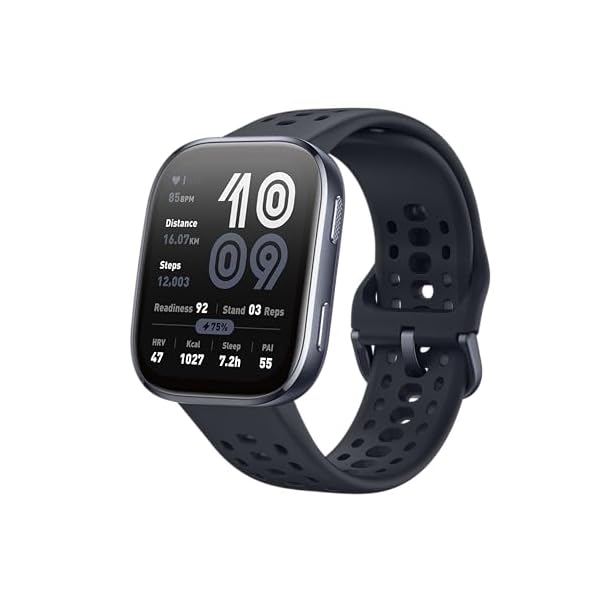 Amazfit Bip 6 Smart Watch 46mm, 14 Day Battery, 1.97″ AMOLED Display, GPS & Free Maps, AI, Bluetooth Call & Text, Health, Fitness & Sleep Tracker, 140+ Workout Modes, 5 ATM Water-Resistance, Black