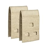 HANG & GROW Burlap Saddle Bag Planter for Outdoor Plants Vertical Flower Bag for Easy Outside Garden Decoration Reusable Saddle Hanging for, Strawberry, Vegetables and Herbs, 2 Bags with 6 Holes