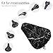 FOSKERV Fashion Bicyle Cushion Cover, Waterproof Non Slip Adjustable Bike Seat Cover for All Bicyles, Universal Bicycle Saddle Protector, Black Marble Texture