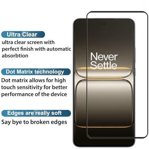 Image of FabeKee Tempered Glass Screen Protector Compatible For Black Cellphone With Edge To Edge Coverage And Easy Installation Kit (Transparent, OnePlus Nord CE 5 5G)