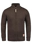 Coton agréablement doux !Solid SDPoul Homme Veste en Tricot Cardigan Pull à Mailles épaisse avec col Montant Regular Fit, Taille:XL, Couleur:Coffee Bean Melange (8973)