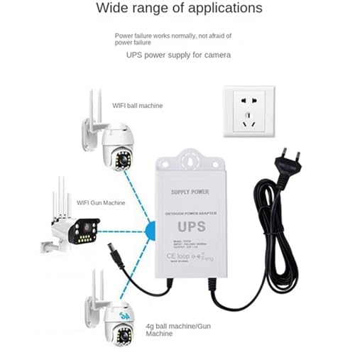 Alimentation sans interruption 12V 2A avec prise UE pour modem et caméra de sécurité