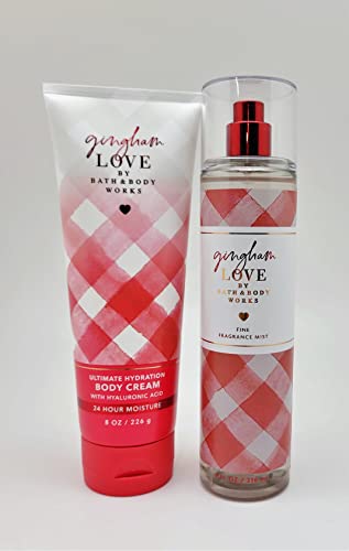 Bath & Body Works - Gingham Love - 2 pc Bundle - Fine Fragrance Mist and Ultimate Hydration Body Cream - 2022