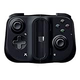 PASST ZU DEN MEISTEN ANDROID-GERÄTE: Dank seinem flexiblen Designs lässt sich der Controller an einer Vielzahl von Smartphones schnell und einfach befestigen; Für besonders große Geräte wie das Razer Phone oder Razer Phone 2 lassen sich die Gummieinlagen entfernen und durch speziell angepasste ersetzen