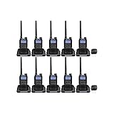 Retevis RT87 IP67 Waterproof 2 Way Radio Long Range,High power,Rugged Walkie Talkie,Dual Band Two Way Radios,128 Channel,1200mAh,Emergency Alarm,Rechargeable,for Manufacturing Security Church(10 Pack)