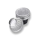 🧁【 FUNCIONALIDAD 】🠞 Moldes desechables de aluminio ideales para horno, parrillas y plancha. Permite realizar diferentes preparaciones en su interior y obtener los mejores resultados 👍.
