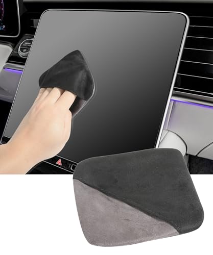 SCUARI Car Screen Cleaner,Touch Screen Cleaner for Car,Car Accessories Car Screen Wipes,Foldable Car Screen Cleaner Cloth,Square Microfiber Auto Screen Cleaning Pad,Fit for Car Dashboard LCD Display