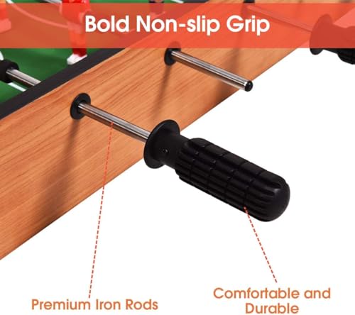 FCOUMY Multi Spieltisch, 2 in 1 Spieltisch Kombi Mini Kickertisch Fußballspiel-Tisch mit Gleit Hockey, Holz Tischkicker für Familie, Eltern-Kind Interaktiv, für Kinder – Bild 8