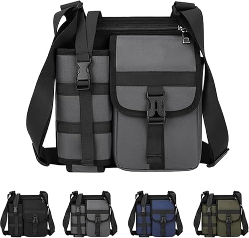 Prevalente Shoulder Bag, Shoulder Bags With Water Bottle Holder, Sports Bags Crossbody (Gray)