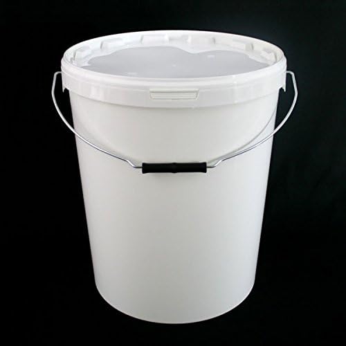 27.5 Litre Airtight Food Grade White Catering Mixing Plastic Buckets with Lid – Heavy Duty Industrial Catering Kitchen Quality