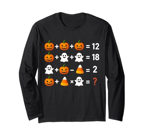 Funny 6 7 Meme 67 Halloween Order of Operations Math Teacher Long Sleeve T-Shirt