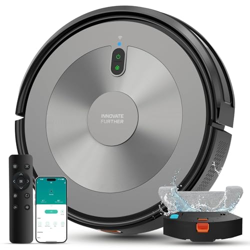 Robot Vacuum and Mop: 3000Pa Robotic Vacuum Cleaner for Under Furniture/Bed, 3-in-1 Robot Vacuum and...