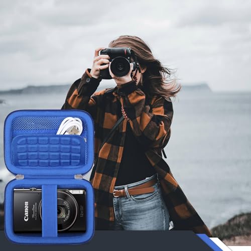 Funda rígida azul para cámara Canon PowerShot ELPH 360 HS miniatura 7