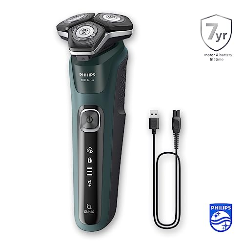 Philips Shaver Series 5000 – Elektrischer Nass- und Trockenrasierer für Herren mit ausklappbarem Trimmer, Ladestation & Reiseetui (Model S5884/35) – Bild 3
