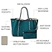 POPUPS Large Neoprene Tote Bag for Women - Everyday Designer Handbag for Travel Work and Beach with Pockets and Zipper Pouch (Emerald Green)
