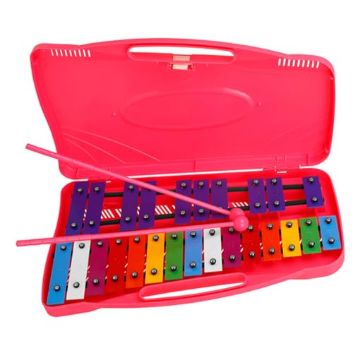 Yardwe 1 Set Beginner Glockenspiel Xylophone for Note Musical Instrument with Mallets for Develop Music Skills and Hand Eye Coordination