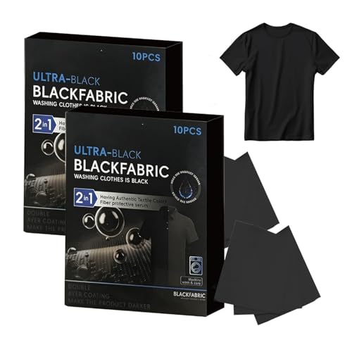 20 Piezas Para Lavar Y Teñir, Tinte Negro Intenso Para Ropa, Hojas Restauradoras Del Color De La Ropa Negra, H-Ojas Multifuncionales Para Proteger El Color Y Retener Las Manchas En Ropas De Colores ✅