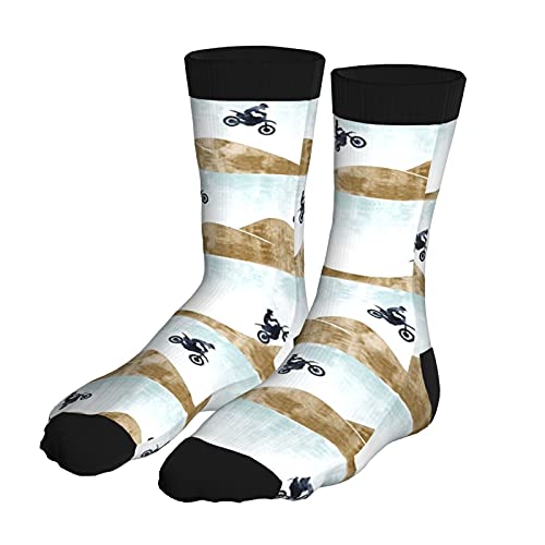 Elasonn ELASONN-SDJG3#-B2 Motocross Dirt Bike - Men Women Novelty Comfort Casual Ankle Crew Socks Long Crazy Socks Dress Socks Athletic Tube Stockings thumb #8