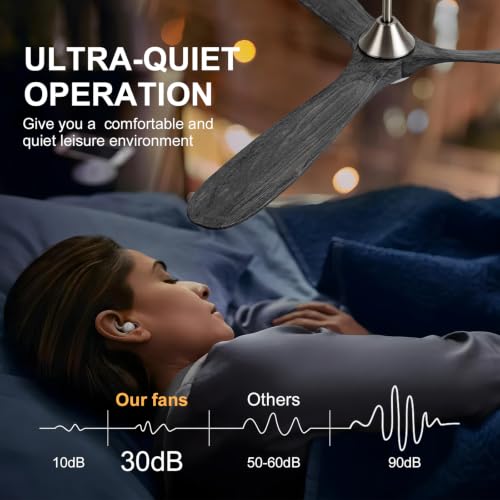 Image of Large Ceiling Fan with light, 70 inch Outdoor Ceiling Fans for Patio