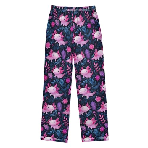 ALAZA Red Lobster on White Pajama Lounge Pants Long Sleep Pajama Bottoms with Pockets2