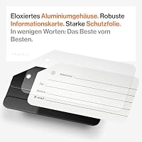 Travely Premium Kofferanhänger - leicht Erkennbar, Robust & Sicher - inkl. Namensschild und Privatsphäre Schutz I Vielseitig und Praktische Adressanhänger, Namensanhänger & Gepäckanhänger – Ansicht 3