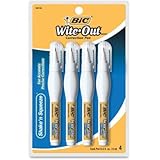 BIC Wite-Out Shake 'n Squeeze Correction Pen, 8 ml, White, 4/Pack (WOSQPP418) (3)
