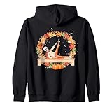 Autumn Themed Skeleton Doing Pilates Designs