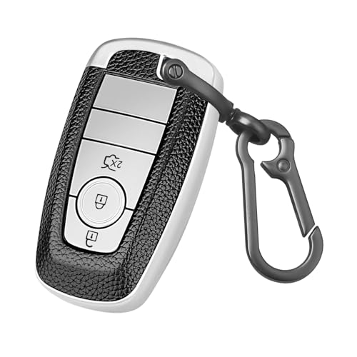 Coque de clé Ford anti-choc protection intégrale TPU souple 3 boutons argent