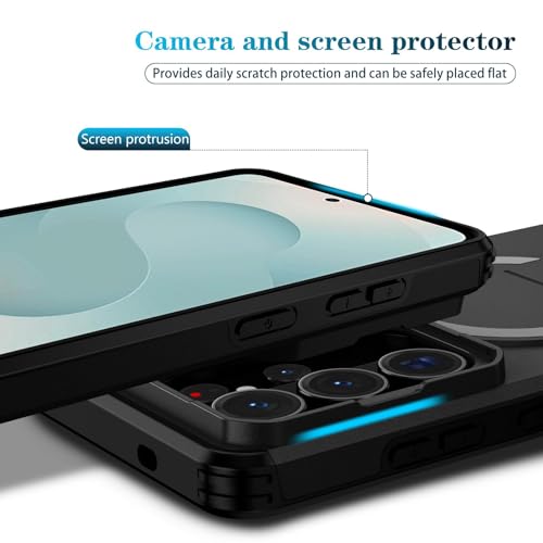 Image of ShieldTech MagStand Series Case for Samsung Galaxy S26 Ultra 5G, Mobile Cover with Sliding Camera Shield, Mag-Safe, Kickstand, Shockproof for Samsung Galaxy S26 Ultra 5G - Black