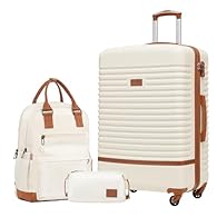 All-in-One Travel Companion: Transform every journey into a seamless adventure with coolife 3-Piece Luggage Set—ideal for travelers or business trips. The suitcase set includes: 1 Hardshell Suitcase (28": 76x52x30cm)), 1 Stylish Travel Backpack, 1 Sl...