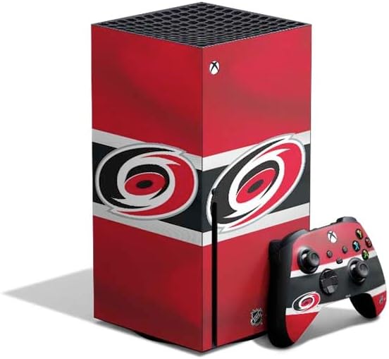 Skinit Decal Gaming Skin Compatible with Xbox Series X Bundle - Officially Licensed NHL Carolina Hurricanes Lineup Design