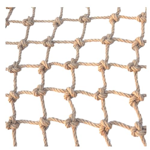 GQZJY Red de Seguridad para Escalada de Carga Red de Cuerda Decorativa para Exteriores para niños Red de Yute para escaleras de balcón, Escalera de Carga de 6 mm x 15 cm(Size:1x1m)