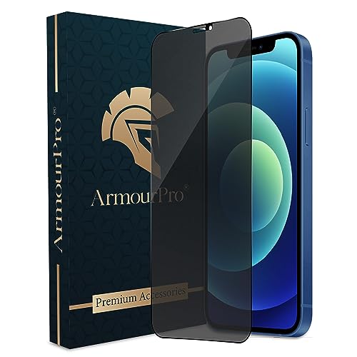 Image of ArmourPro Matte Privacy Tempered Glass for iPhone 12 / iPhone 12 Pro - Anti Spy Anti Glare Screen Protector, 9H Scratch Resistant, Smooth Touch, Full Coverage