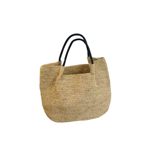 Raffia Straw Woven Shoulder Bag Totes Handbag Holiday Beach Leisure Versatile Chic Bohemian Large Capacity Casual Summer