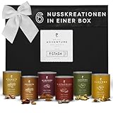 P-Stash Black Box Nussmischung - 6er Box Nüsse Mix - Cashews, Mandeln & Pistazien - Mixed Nuts mit einzigartigen Gewürzkombinationen, handgeröstet in Berlin (6er Box, Spicy Adventure)