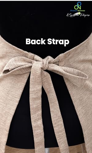 Image of Kitchen Apron for Women & Men | 100% Cotton | Cooking Apron with Big utility Pocket | Adjustable neck strap | Free Size | Kitchen Utensils Accessory