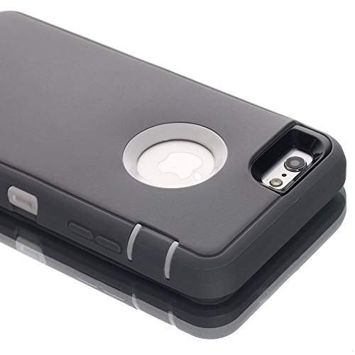 Aicase Iphone 6 Case, Iphone 6S Case [Heavy Duty] Tough 3 In 1 Rugged Shockproof Cover For Apple Iphone 6/6S (Grey/White) #TOP2