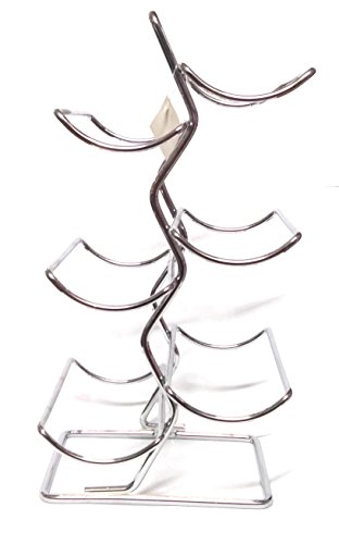 Eva Collection Weinregal verchromt 6 Flaschen Flaschenhalter aus verchromtem Stahl Cover