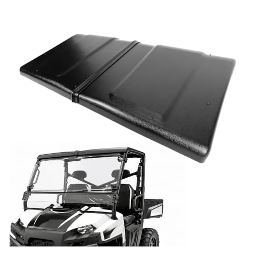 ALMULOO Hard Roof Top Compatible with 2009-2014 Polaris Ranger XP 800 Heavy Duty 2 Pcs Black ABS